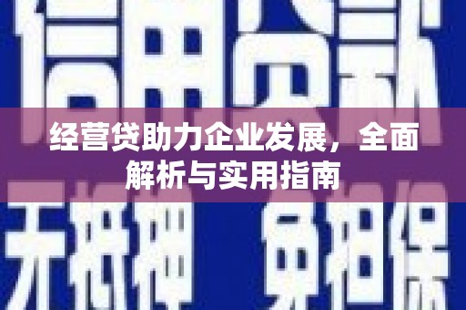 京山经营贷助力企业发展，全面解析与实用指南
