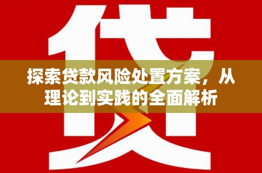 京山探索贷款风险处置方案，从理论到实践的全面解析