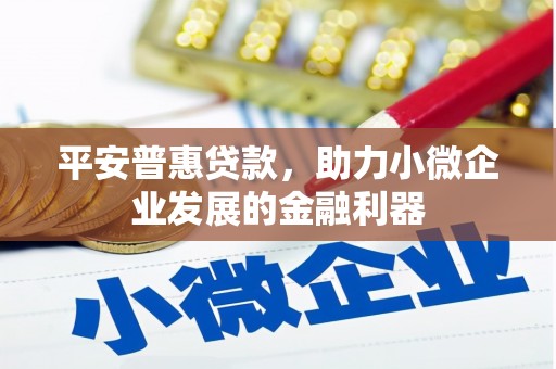 京山平安普惠贷款，助力小微企业发展的金融利器