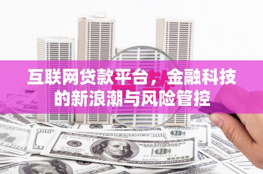 京山互联网贷款平台，金融科技的新浪潮与风险管控