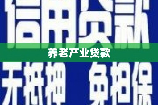 京山养老产业贷款